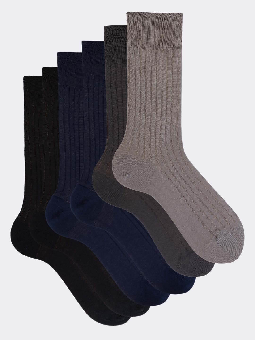 6 Paia Calze Corte Uomo Cotone - Costa Larga - Comfort Quotidiano