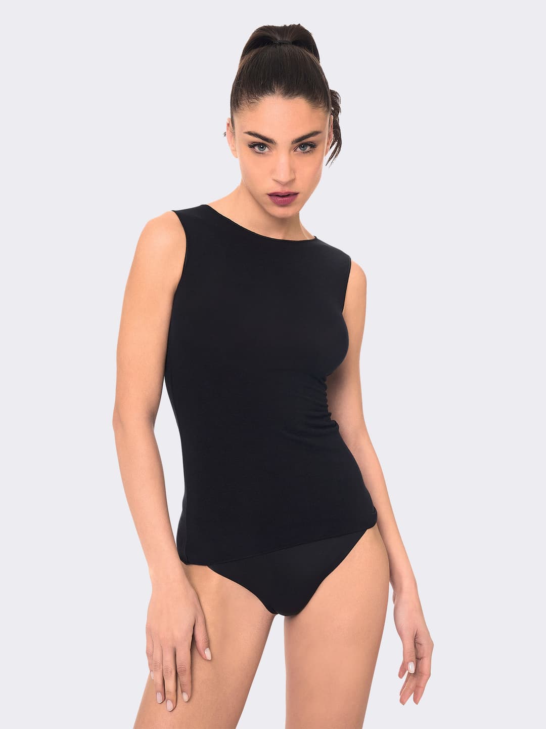 Maglia Donna Girocollo a in Cashmere & senza Maniche - Intimo Elegante e Caldo