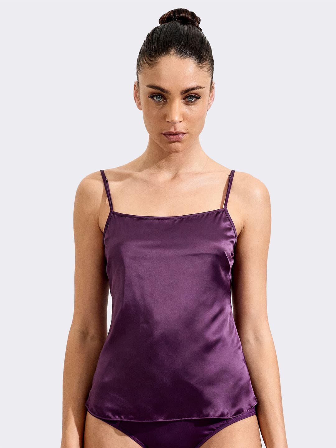 Canotta Donna Spalline Sottili Tinta Unita - Intimo Caldo ed Elegante